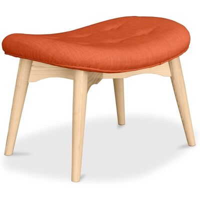 PRIVATEFLOOR Ottoman - Scandinavian design - Linen upholstery - Wooden legs - 42cm height PRIVATEFLOOR Ottoman - Scandinavian design - Linen upholstery - Wooden legs - 42cm height
