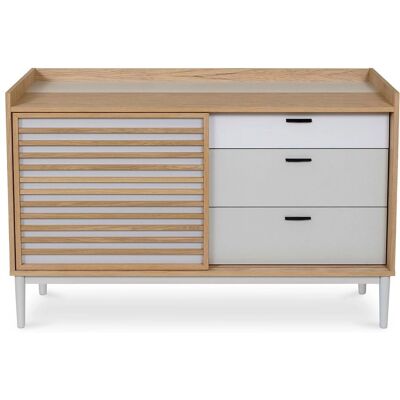 Cómoda de madera natural Axell - Mueble de almacenamiento Cómoda de madera natural Axell - Mueble de almacenamiento