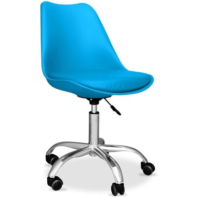 Sedia da Ufficio Tulip Turchese Privatefloor - Girevole, Regolabile, Ergonomica Sedia da Ufficio Tulip Turchese Privatefloor - Girevole, Regolabile, Ergonomica