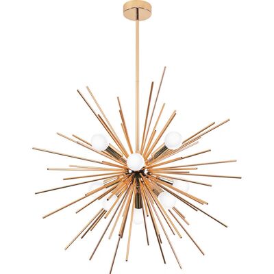 PRIVATEFLOOR Lydia Oro Metal Suspension Ceiling Lamp - Art Deco Style PRIVATEFLOOR Lydia Oro Metal Suspension Ceiling Lamp - Art Deco Style