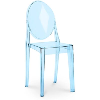 PRIVATEFLOOR Victoria Queen Blue Transparent Dining Chair PRIVATEFLOOR Victoria Queen Blue Transparent Dining Chair