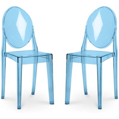 PRIVATEFLOOR Victoria Queen Transparent Plastic Dining Chair - Modern Stylish Furniture PRIVATEFLOOR Victoria Queen Transparent Plastic Dining Chair - Modern Stylish Furniture