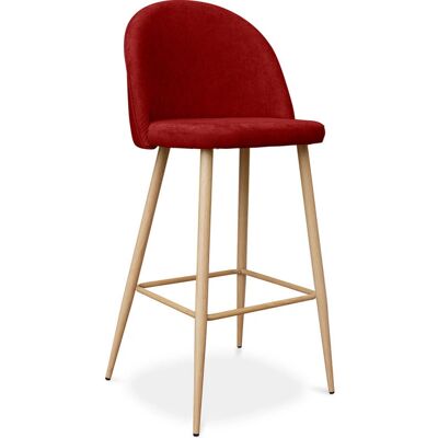 PRIVATEFLOOR Evelyne Sgabello Scandinavo Rosso - 73/76cm - Tessuto & Metallo PRIVATEFLOOR Evelyne Sgabello Scandinavo Rosso - 73/76cm - Tessuto & Metallo