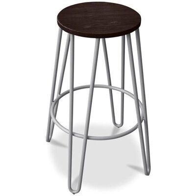 PrivateFloor Industrial Wood Metal 66cm Hairpin Bar Stool PrivateFloor Industrial Wood Metal 66cm Hairpin Bar Stool