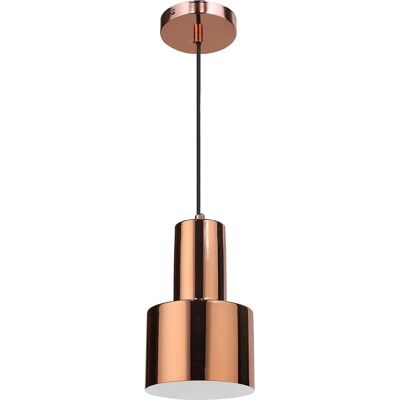 PRIVATEFLOOR Roségold Chrome Metall Pendellamp - Deckenleuchte - 18cm PRIVATEFLOOR Roségold Chrome Metall Pendellamp - Deckenleuchte - 18cm