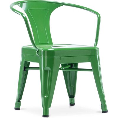 Chaise Enfant Stylix avec Accoudoirs - Acier Industriel - Vert - Publicité Chaise Enfant Stylix avec Accoudoirs - Acier Industriel - Vert - Publicité