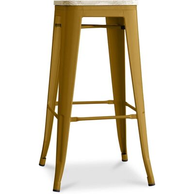 PRIVATEFLOOR Sgabello Stylix - Ferro vintage e legno leggero - 76cm PRIVATEFLOOR Sgabello Stylix - Ferro vintage e legno leggero - 76cm