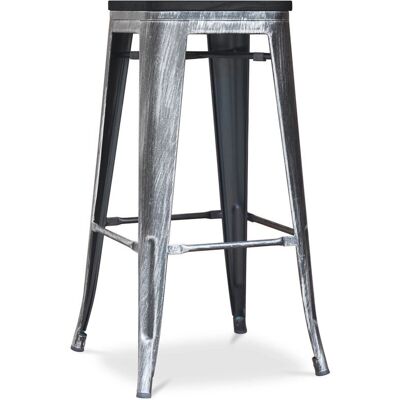 Sgabello da Bar Industriale - Legno, Metallo - 76cm Sgabello da Bar Industriale - Legno, Metallo - 76cm