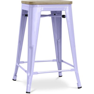 PRIVATEFLOOR Lavanda - Industrial Bar Stool - Wood Steel - 61cm - Versatile PRIVATEFLOOR Lavanda - Industrial Bar Stool - Wood Steel - 61cm - Versatile