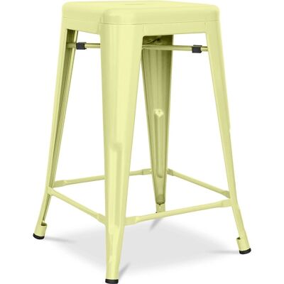PRIVATEFLOOR - Jaune pastel - 60cm - Tabouret de bar industriel - Stylix - Publicité PRIVATEFLOOR - Jaune pastel - 60cm - Tabouret de bar industriel - Stylix - Publicité