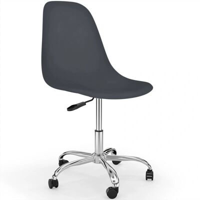 PRIVATEFLOOR Silla de Oficina Denisse Gris Oscuro - Giratoria, Ajustable PRIVATEFLOOR Silla de Oficina Denisse Gris Oscuro - Giratoria, Ajustable