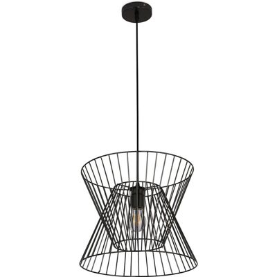 PRIVATEFLOOR Lia Retro Pendant Lamp - Metal - Black - Ceiling Light PRIVATEFLOOR Lia Retro Pendant Lamp - Metal - Black - Ceiling Light