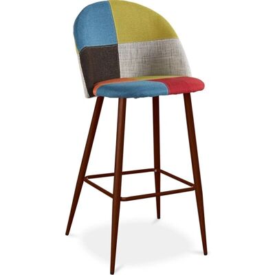 PRIVATEFLOOR Simona Multicolored Patchwork Scandinavian Style Stool - Product Type PRIVATEFLOOR Simona Multicolored Patchwork Scandinavian Style Stool - Product Type