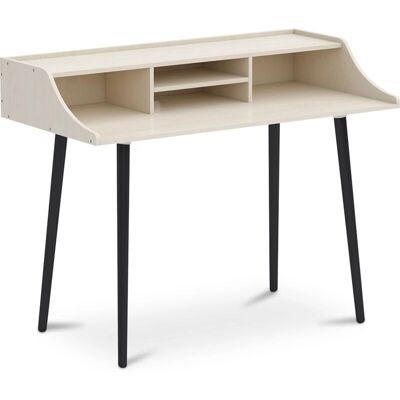 PRIVATEFLOOR Torkel Wooden Scandinavian Style Desk - Natural Wood - MDF PRIVATEFLOOR Torkel Wooden Scandinavian Style Desk - Natural Wood - MDF