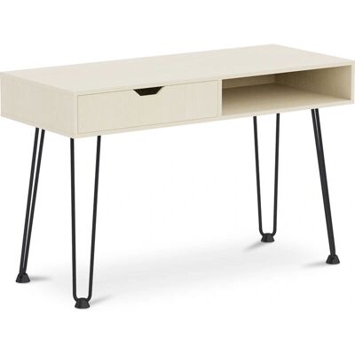 PRIVATEFLOOR Scrivania - Legno naturale, stile scandinavo, con cassetto PRIVATEFLOOR Scrivania - Legno naturale, stile scandinavo, con cassetto