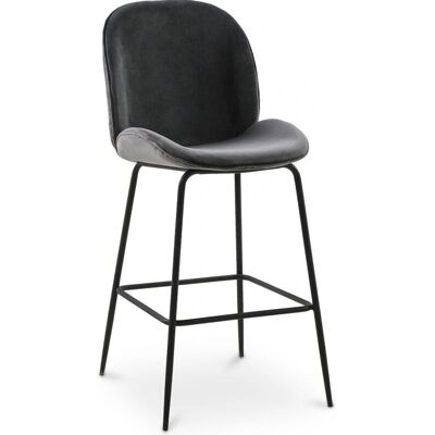 PRIVATEFLOOR Velvet Scandinavian Retro Bar Stool PRIVATEFLOOR Velvet Scandinavian Retro Bar Stool