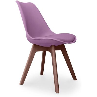PRIVATEFLOOR Silla de comedor Denisse - Estilo escandinavo - Morado pastel PRIVATEFLOOR Silla de comedor Denisse - Estilo escandinavo - Morado pastel