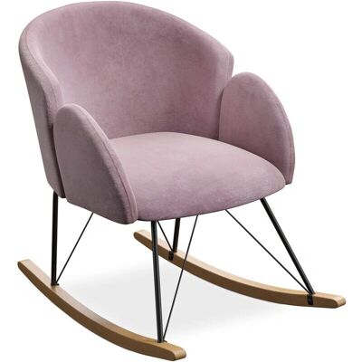 Privatefloor - Armchair with Armrests - Velvet-Fabric - Freia Pink Light - Velvet, Metal, Wood - Pink Light Privatefloor - Armchair with Armrests - Velvet-Fabric - Freia Pink Light - Velvet, Metal, Wood - Pink Light