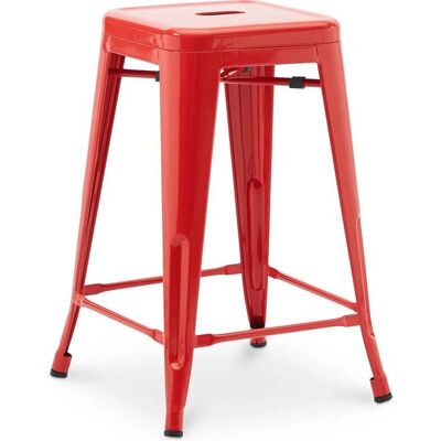 PRIVATEFLOOR Industrieller Stahlhocker - 60cm - Rot PRIVATEFLOOR Industrieller Stahlhocker - 60cm - Rot