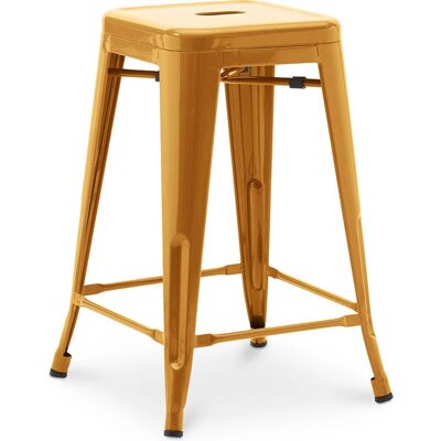 PRIVATEFLOOR Taburete de Bar - Estilo Stylix - 60cm - Oro PRIVATEFLOOR Taburete de Bar - Estilo Stylix - 60cm - Oro