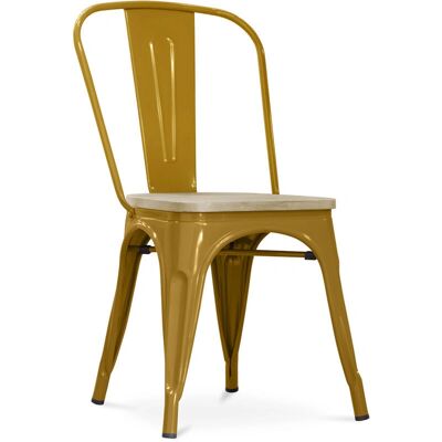 Silla de comedor de acero y madera Stylix - Edición limitada Silla de comedor de acero y madera Stylix - Edición limitada