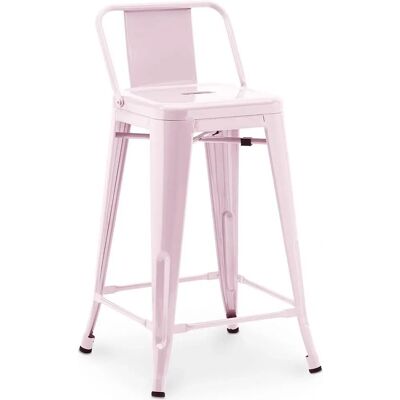 PRIVATEFLOOR Tabouret de Bar Rose Pastel - 60cm - Publicité PRIVATEFLOOR Tabouret de Bar Rose Pastel - 60cm - Publicité