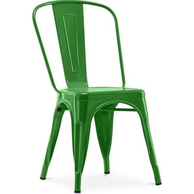 PRIVATEFLOOR Chaise de salle à manger industrielle en acier - Vert - 44x47x85.5 cm - Publicité PRIVATEFLOOR Chaise de salle à manger industrielle en acier - Vert - 44x47x85.5 cm - Publicité