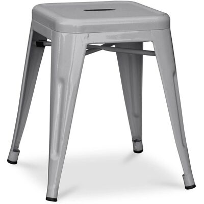 PRIVATEFLOOR Siège Style Industriel - 45cm - Gris Clair - Design Moderne - Publicité PRIVATEFLOOR Siège Style Industriel - 45cm - Gris Clair - Design Moderne - Publicité