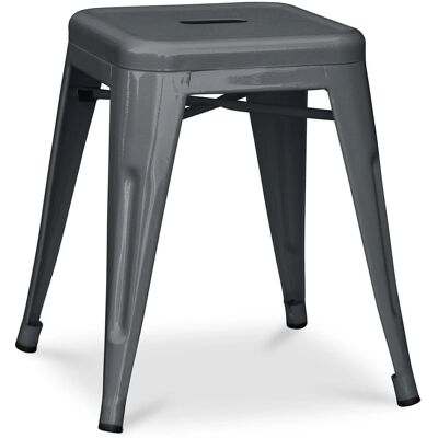 PRIVATEFLOOR Tabouret Industriel en Acier - 45cm - Gris Foncé - Design Moderne - Publicité PRIVATEFLOOR Tabouret Industriel en Acier - 45cm - Gris Foncé - Design Moderne - Publicité