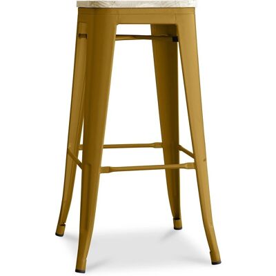 PRIVATEFLOOR Gold Industrieller Barhocker - 76cm - Stilvoll & Langlebig PRIVATEFLOOR Gold Industrieller Barhocker - 76cm - Stilvoll & Langlebig