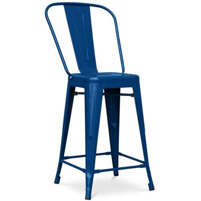 Taburete de Bar Industrial Azul Oscuro - 60cm - Edición Nueva Taburete de Bar Industrial Azul Oscuro - 60cm - Edición Nueva
