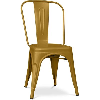 Silla de comedor industrial de acero Privatefloor - Mate - Moderna - 44x47x85.5 cm Silla de comedor industrial de acero Privatefloor - Mate - Moderna - 44x47x85.5 cm