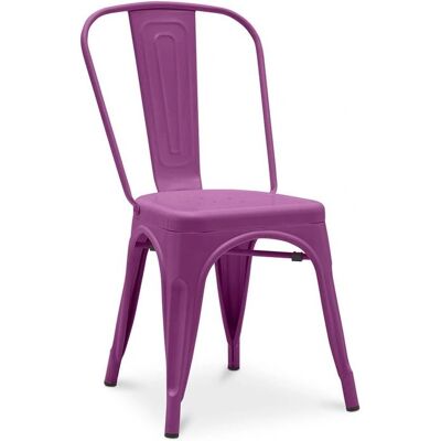 ICONIK INTERIOR Silla de Comedor Industrial Violeta Acero - Edición Nueva ICONIK INTERIOR Silla de Comedor Industrial Violeta Acero - Edición Nueva