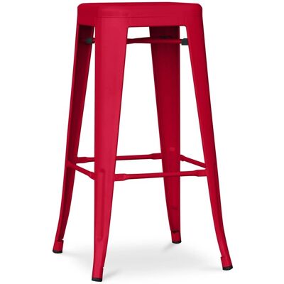 BANCO DE BAR INDUSTRIAL DE ACERO - 76cm - Nueva Edición - Rojo BANCO DE BAR INDUSTRIAL DE ACERO - 76cm - Nueva Edición - Rojo