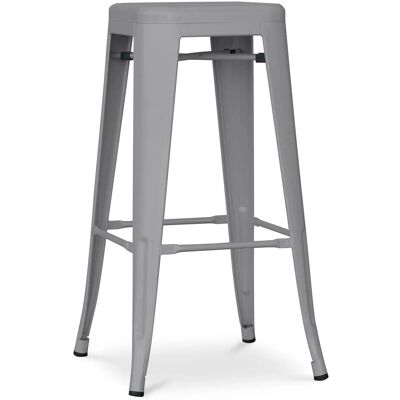 Tabouret de bar industriel en acier PRIVATEFLOOR - 76cm - Gris clair - Nouvelle édition - Publicité Tabouret de bar industriel en acier PRIVATEFLOOR - 76cm - Gris clair - Nouvelle édition - Publicité