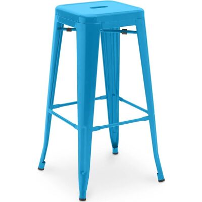 PRIVATEFLOOR Taburete Stylix Industrial Azul Turquesa - 76cm PRIVATEFLOOR Taburete Stylix Industrial Azul Turquesa - 76cm