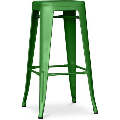 PRIVATEFLOOR Tabouret de Bar Industriel en Acier - 76cm - Vert - Publicité PRIVATEFLOOR Tabouret de Bar Industriel en Acier - 76cm - Vert - Publicité