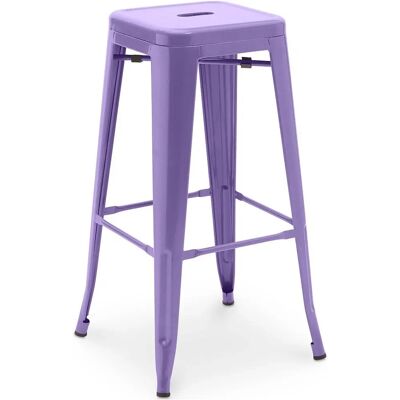 PRIVATEFLOOR Steel Industrial Bar Stool - 76cm - Violet Pastel PRIVATEFLOOR Steel Industrial Bar Stool - 76cm - Violet Pastel