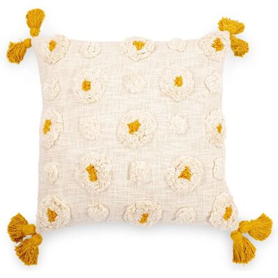 PRIVATEFLOOR Cotton Square Cushion - Boho Bali Style - 50x50cm PRIVATEFLOOR Cotton Square Cushion - Boho Bali Style - 50x50cm