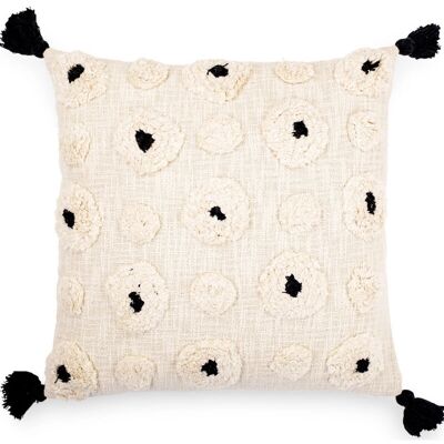PRIVATEFLOOR Eleanor Cotton Square Cushion - Boho Style - 50x50 cm PRIVATEFLOOR Eleanor Cotton Square Cushion - Boho Style - 50x50 cm