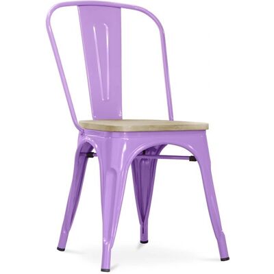 PRIVATEFLOOR Modelo Stylix Morado Claro - Silla de Comedor Industrial PRIVATEFLOOR Modelo Stylix Morado Claro - Silla de Comedor Industrial