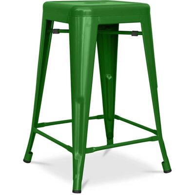 Stylix Industrial Bar Stool - 60cm - Matte Steel - TOLIX Style Stylix Industrial Bar Stool - 60cm - Matte Steel - TOLIX Style