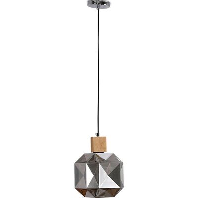 PRIVATEFLOOR Wooden and Glass Ceiling Lamp - Geometric Design - Bumba Humo PRIVATEFLOOR Wooden and Glass Ceiling Lamp - Geometric Design - Bumba Humo