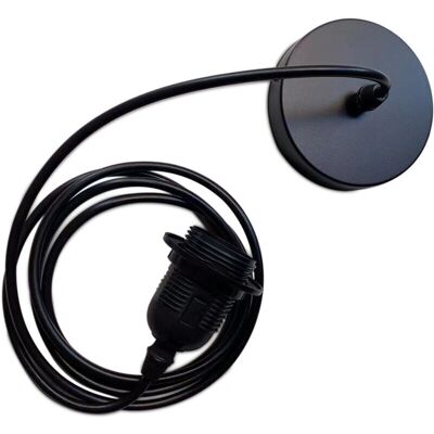 PRIVATEFLOOR Model PPa - 2m Black Retro Cable for Pendant Lamp - Cable for Pendant Lamp PRIVATEFLOOR Model PPa - 2m Black Retro Cable for Pendant Lamp - Cable for Pendant Lamp