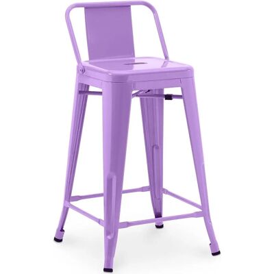 PRIVATEFLOOR Tabouret de Bar Industriel - 60cm - Violet Clair - Publicité PRIVATEFLOOR Tabouret de Bar Industriel - 60cm - Violet Clair - Publicité
