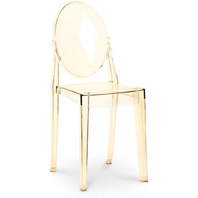Privatefloor Amber Transparent Dining Chair - Victoria Queen - Modern Design Privatefloor Amber Transparent Dining Chair - Victoria Queen - Modern Design
