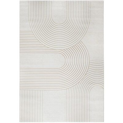 ICONIK INTERIOR Alfombra beige 290x200 cm Diseño Contemporáneo Moderno - Alfombra ICONIK INTERIOR Alfombra beige 290x200 cm Diseño Contemporáneo Moderno - Alfombra