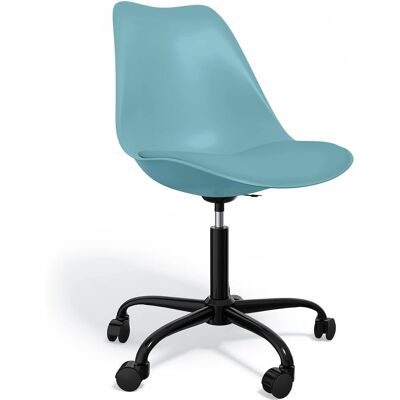 Chaise de Bureau PRIVATEFLOOR - Réglable, Pivotante, Métal Noir - Aqua Marine - Mobilier de Bureau - Publicité Chaise de Bureau PRIVATEFLOOR - Réglable, Pivotante, Métal Noir - Aqua Marine - Mobilier de Bureau - Publicité