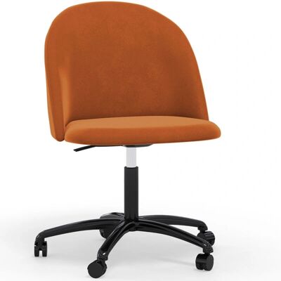 Silla de Oficina Evelyne Naranja - Terciopelo, Metal - 50cm Silla de Oficina Evelyne Naranja - Terciopelo, Metal - 50cm
