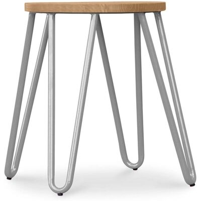 Privatefloor - Taburete Hairpin - 42 cm - Light wood and metal - Stool Privatefloor - Taburete Hairpin - 42 cm - Light wood and metal - Stool